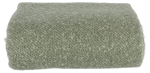 Strikket pledd med frynser 127x152 cm, grønt