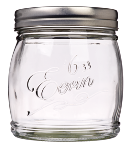 Glasburk med skruvlock