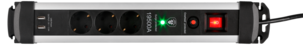 3-veis overspenningsvern USB