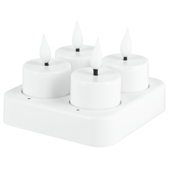 Värmeljus LED uppladdningsbara 4-pack Northlight