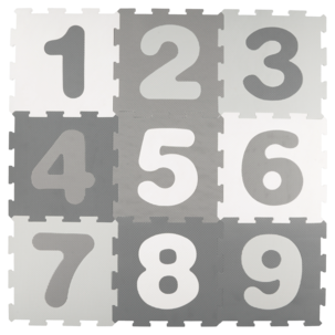 Pusselmatta med siffror, 9 bitar