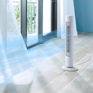 Philips CX5535 pelarfläkt med fjärrkontroll tyst, 40 W