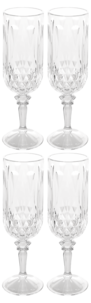 Champagneglass i plast 16 cl, 4-pakning