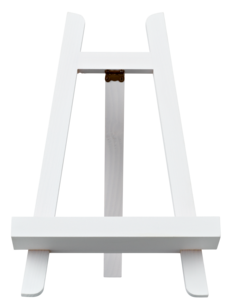 Sang bordsstaffli trä, staffli för barn, vit, 27 cm