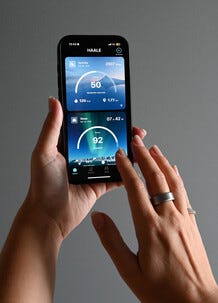 Haale 2 smart ring, vattentät, guld