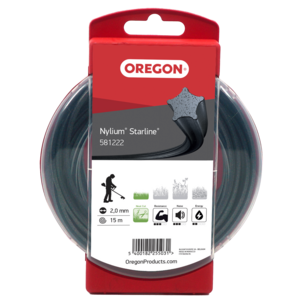 Oregon Nylium Starline trimmertråd, 2,0 mm x 15 m