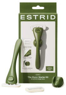 Estrid startsett med barberhøvel, veggholder og blad