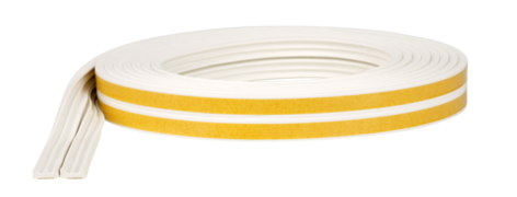 Tetningslist, E-profil hvit, 2–3,5 mm
