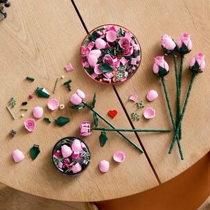 LEGO Botanicals Rosa rosebukett 10374, fra 18 år