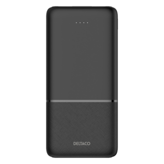 Deltaco powerbank 10 000 mAh PD 20 W, 1 USB-C, 2 USB-A