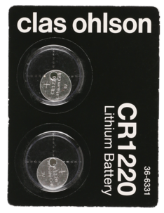 CR1220 knappcellsbatteri litium 3V, 2-pack