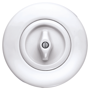 Hager 1930 Uppoasennettava virtakytkin porras, vipu, posliini