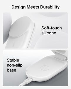 Belkin UltraCharge 3-i-1 sammenleggbar Qi2-lader, 25W