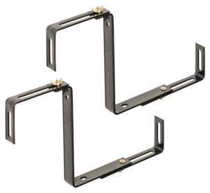 Ventura konsoler för balkonglådor, svarta, 2-pack
