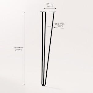 Prettypegs møbelben Harald 700 mm, 1-pakning