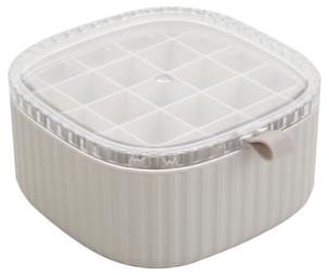 Empire smyckeskrin, 2 smyckesbrickor och bottenfack, beige