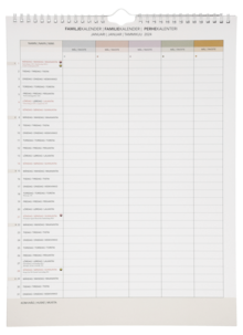 Familjekalender 2024, A3