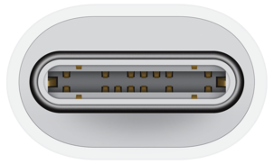Apple USB-C-til-Lightning-adapter, hvit