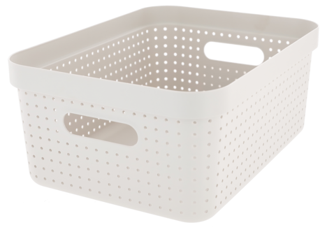 Förvaringskorg Neat beige, återvunnen plast