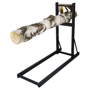 Sagbukk i metall, sammenleggbar arbeidsbukk for vedkapping