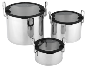 Kastrullset induktion rostfritt stål, 6 delar