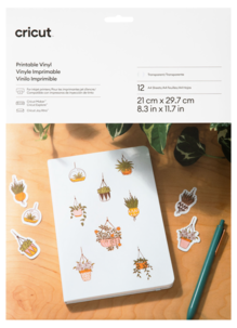 Cricut Printable Vinyl A4, selvklebende, 12 ark