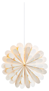 Markslöjd Malin adventsstjärna blomma, vit, 45 cm