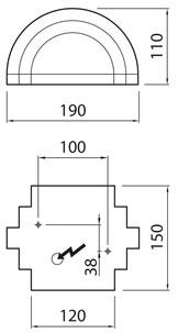 Airam Nora Ulkoseinävalaisin ylös/alas, IP54, LED