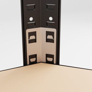 Hörnhylla metall för garage eller förråd, 5 hyllplan