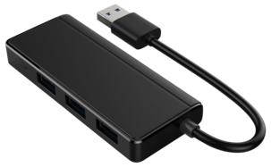 USB-hubi, 3 USB-A-porttia ja muistikortinlukija