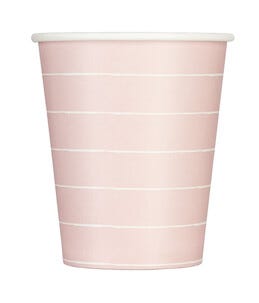 Pappersmuggar 23 cl rosa/vit, 20-pack