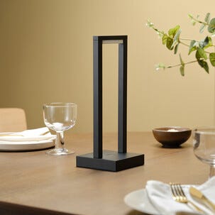 Northlight laddningsbar bordslampa USB, svart