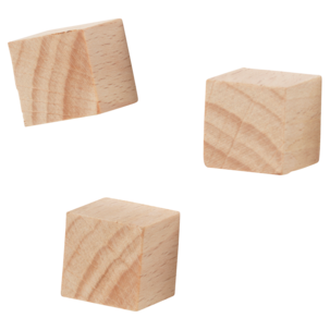 Magneter Naga Cube Wood, tre, 1,5 cm, 3-pakning