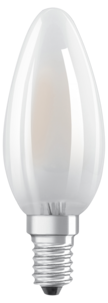 Dimbar mignon lyspære LED E14 Osram, varmhvit