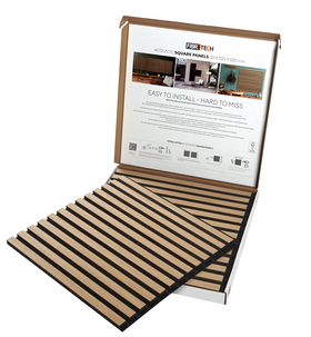 FibroTech Square akustikkpanel til vegg og tak, 2-pakning