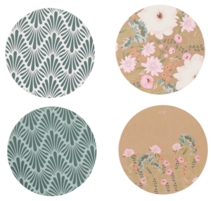 Runda hängetiketter 12-pack, 6 cm, FSC