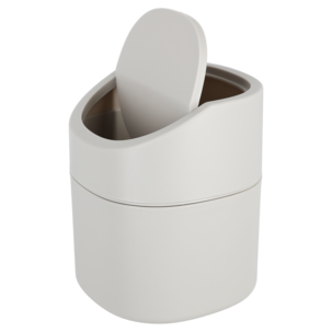 Bordspapperskorg med vipplock, plast, 16,5 cm