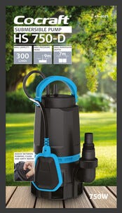 Cocraft HS 750-D dränkbar pump med flottör, elektrisk