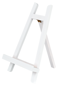 Sang bordsstaffli trä, staffli för barn, vit, 27 cm