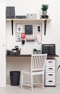 Tidskriftssamlare med läderhandtag 2-pack, mörkgrå, extra bred