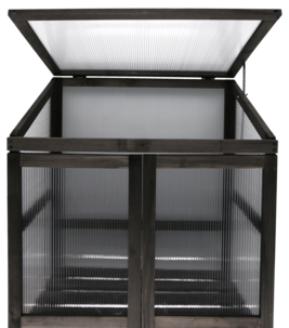 Växthus mot vägg svart, 60 x 40 x 100 cm