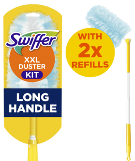 Swiffer Duster XXL Kit, støvkost med teleskopskaft, 2 refiller