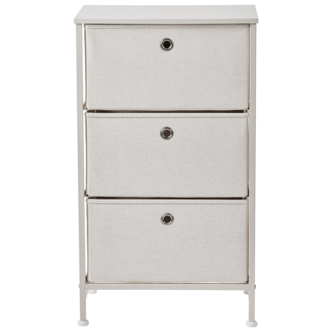 Liten kommode med tre skuffer, beige, 45 x 30 x 77,3 cm