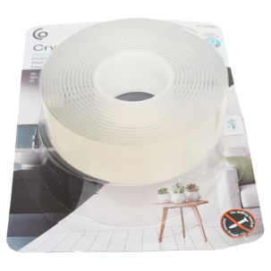 Kaksipuolinen teippi, läpikuultava 30 mm x 3 m Crystal Clear