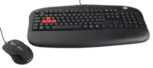 Pelinäppäimistö ja optinen hiiri A4tech KX-2810BK