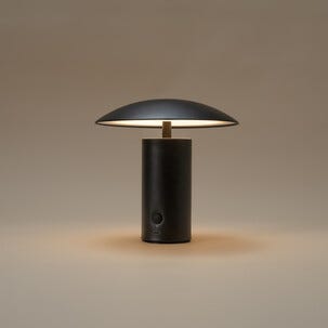 Tage oppladbar bordlampe metall svart, 20 cm, Northlight