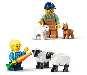 LEGO City Röd jordbrukstraktor med släp och får 60461, från 4 år