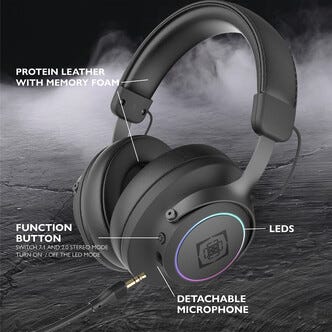 Deltaco gaming DH440 trådlöst headset med RGB