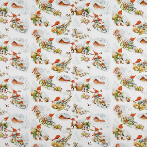 Julepapir med julemotiv 70 cm x 4 m