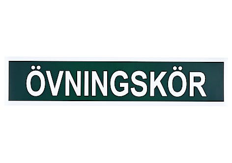 Magnetisk övningskörningsskylt